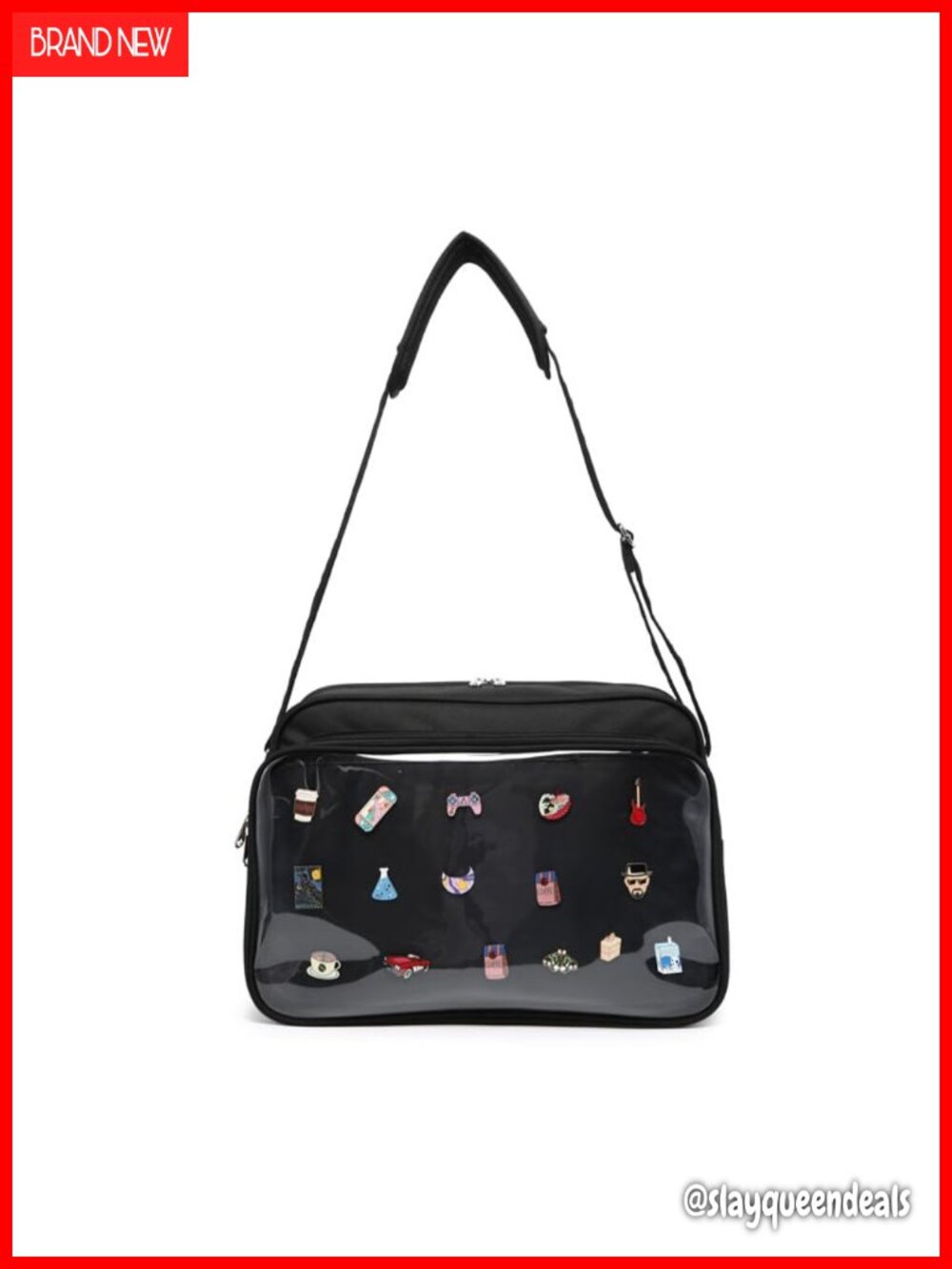 Canvas Ita Bag Messenger Crossbody Pin Display Purse Anime